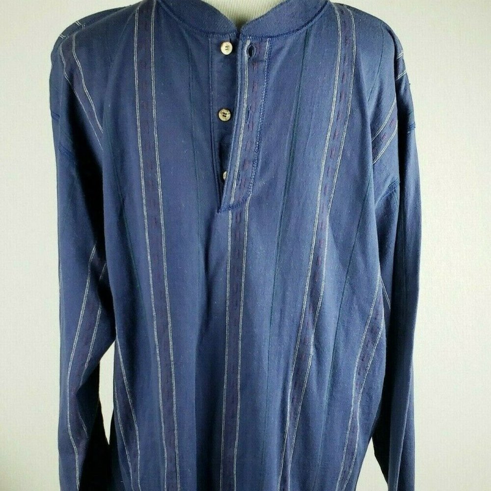 Vtg Eddie Bauer Mens Striped Long Sleeve Shirt